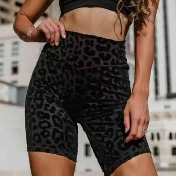 Balance Athletica Pants - Balance Athletica Panther Black Lux Biker Shorts